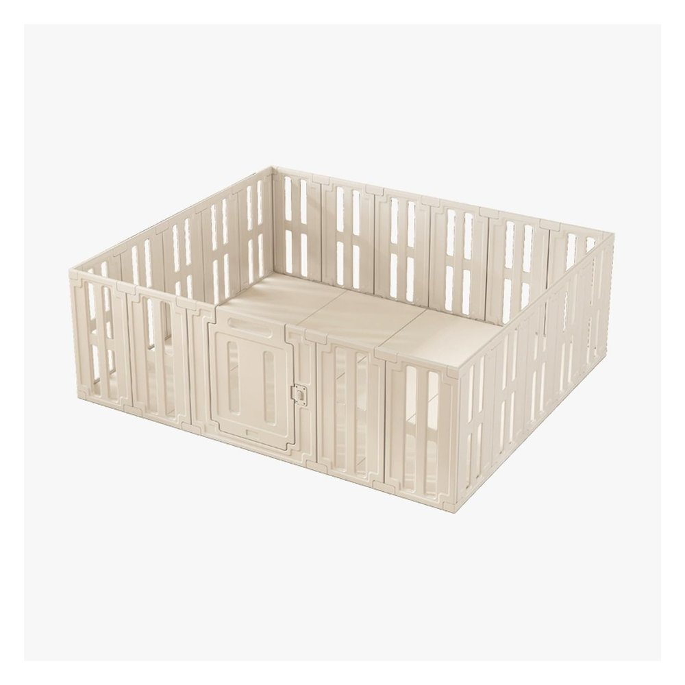 ZHENGQIAN Indoor Transparent Dog Playpen, 212 x 92 x 70 cm, Foldable, White