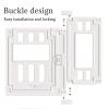 ZHENGQIAN Indoor Transparent Dog Playpen, 212 x 92 x 70 cm, Foldable, White view 3