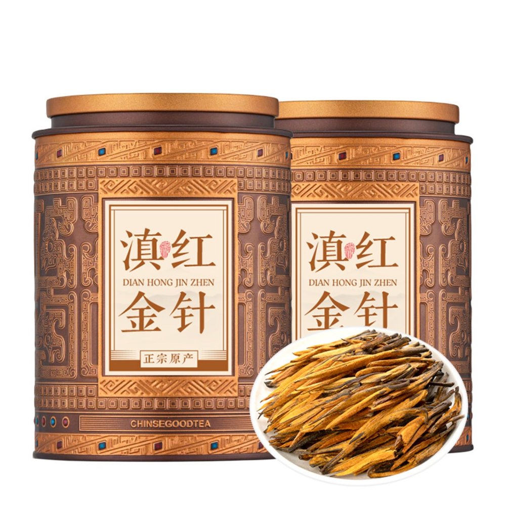 Classic Dianhong Black Tea - Selected Yunnan Dianhong Jinzhen Black Tea with Strong Aroma, 200 g