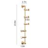 LUZZILE Copper Rotating Wall-Mounted Coat Rack view 2