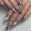 110-Piece 3D Silver Nail Charms with Tweezers, 11 Styles view 4