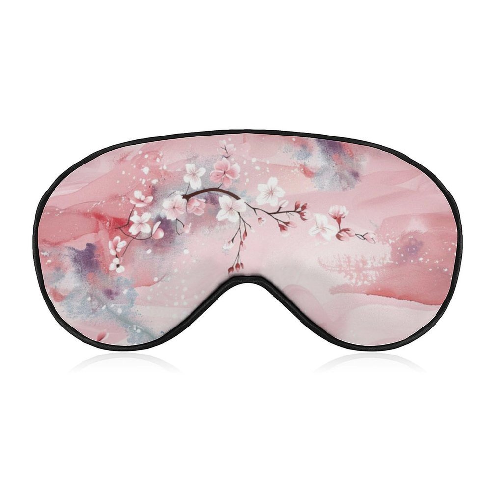 Cherry Blossom Sleep Mask, Adjustable Blackout Eye Mask