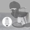 TkkMivcOC Barber Chair Hydraulic Pump, 4-Bolt, M8 Thread, 440 lb Capacity, 4.3 in Height Adjustment, Silver view 2