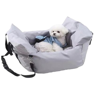 Adjustable Gray Dog Car Seat for Small Dogs