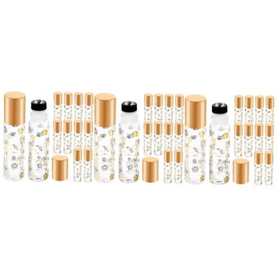 FRCOLOR 3 Sets Roller Bottles, Empty Glass Perfume Travel Bottles, 12 Pieces Each