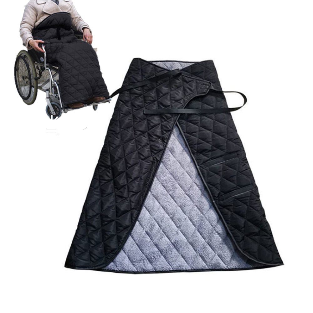 Waterproof Black Wheelchair Blanket for Adults