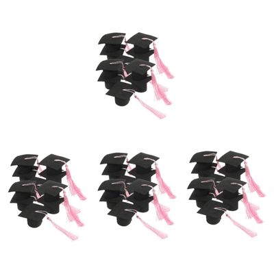 MAGICLULU 4-Piece Graduation Cap Cupcake Toppers