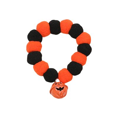 QUEENYARD Halloween Pumpkin Collar for Dogs and Cats