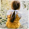 FRCOLOR 4-Pack Hair Ties with Silk Fabric Bows, Soft and Hair-Protective, for Girls and Women view 4