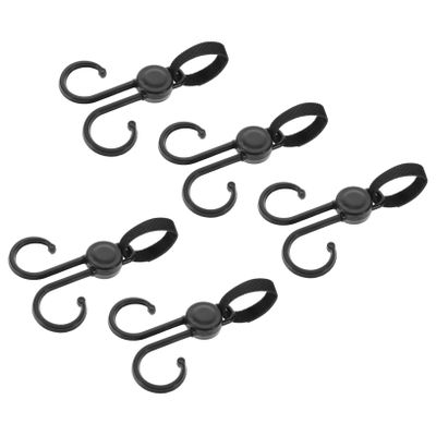 Gatuida 5-Piece Universal Stroller Hook and Bag Holder Set