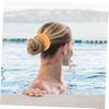 TOVINANNA White Hair Ties, 12-Piece Set, Colorful Elastic Cotton and Linen Hair Bands, Easy to Put On and Remove, for Yoga and Parties, Random Styles view 3
