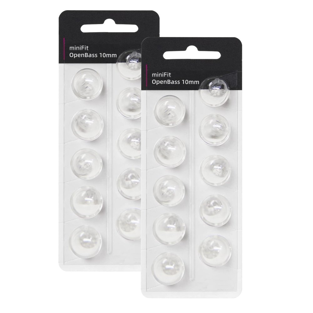 Oticon MiniFit Open Bass Hearing Aid Domes, 10 mm, 2-Pack