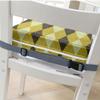 Surwin Non-Slip Booster Seat Cushion for Children, Khaki Plaid, 40 x 40 x 10 cm view 3