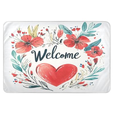 Extra-Large Reusable Potty Training Pad, Waterproof, Washable Bed Protector for Kids, 132.1 x 86.4 cm, Valentine's Day Flowers and Heart Petals