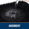 OLANLY Chenille Dog Paw Mat, 70 x 35 cm, Black view 3