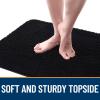 OLANLY Chenille Dog Paw Mat, 70 x 35 cm, Black view 4