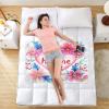 Extra-Large Reusable Toddler Mattress Pad, 132.1 x 86.4 cm, Valentine's Day Flowers & Love view 3