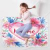 Extra-Large Reusable Toddler Mattress Pad, 132.1 x 86.4 cm, Valentine's Day Flowers & Love view 4