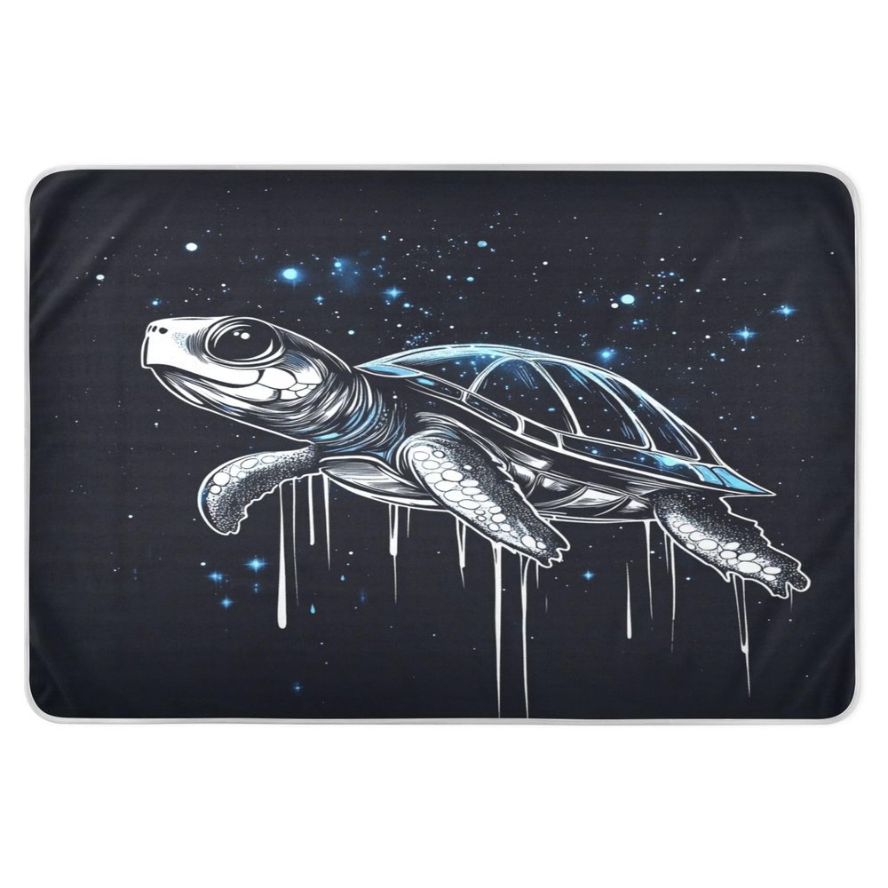 Extra-Large Reusable Waterproof Bed Pad for Potty Training, 132.1 x 86.4 cm, Eastern Box Turtle