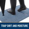 OLANLY Chenille Dog Paw Mat for Muddy Paws, 44 x 24 cm, Absorbent, Non-Slip, Washable, Quick-Drying, Airy Blue view 2