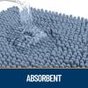 OLANLY Chenille Dog Paw Mat for Muddy Paws, 44 x 24 cm, Absorbent, Non-Slip, Washable, Quick-Drying, Airy Blue view 3