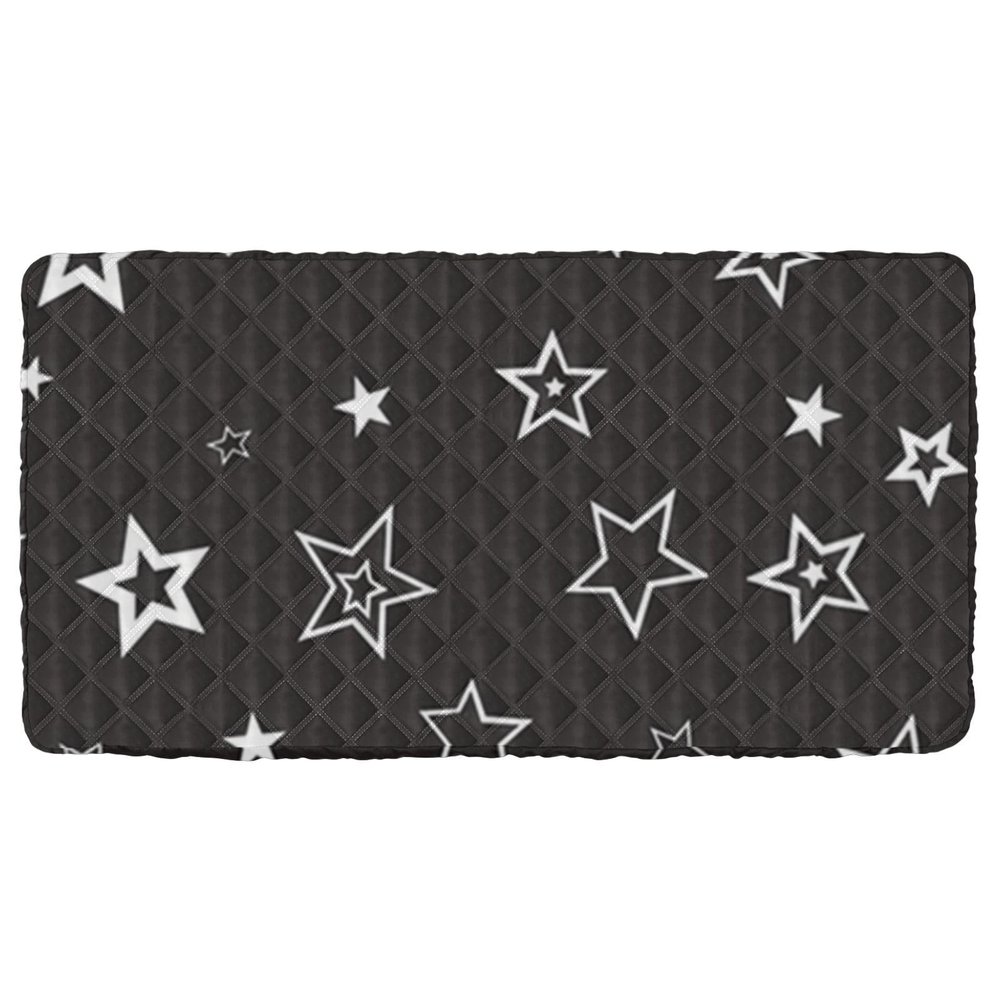 Black Star Silver Portable Toddler Bed Sheet, Soft and Comfortable, 127 x 63 cm (Sheet Only, Bed Not Included)