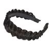 Fishtail Braid Wig with Integrated Headband and Skull Decoration (Brown/Black) view 1