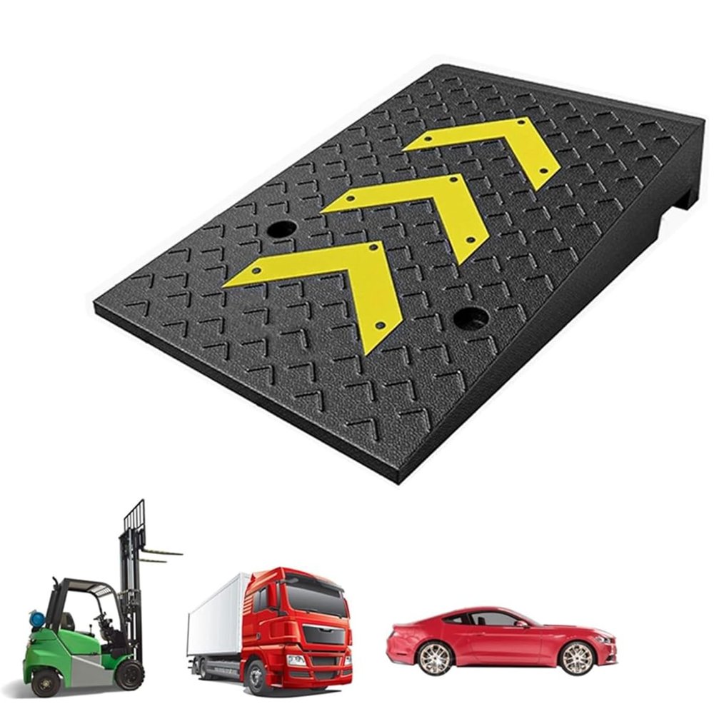 GOUZIBHD Portable Curb Ramp, Threshold Ramp, Wheelchair and Car Ramp, 50 x 80 x 21 cm