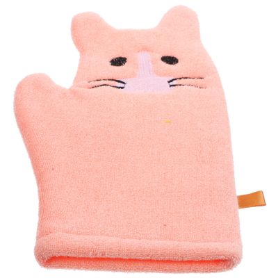 Toyvian Set of 1 Soft Sponge Bath Gloves with Cat Design for Babies and Toddlers