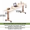 Overbed Table with 360° Casters, Mobile Rolling Laptop Desk view 2