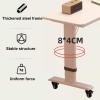 Overbed Table with 360° Casters, Mobile Rolling Laptop Desk view 4