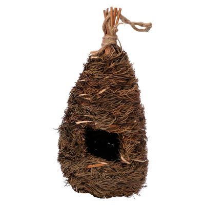 CAXUSD Handmade Hanging Bird Nest, Dark Green
