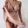 Hanraz Sexy Women's Lingerie, Sheer V-Neck Short Chemise view 3