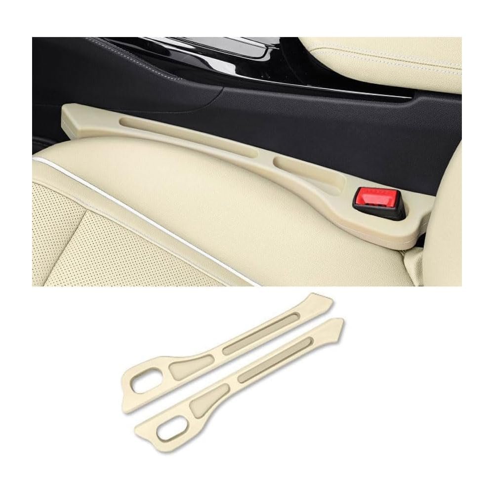 ZzQyy 2-Piece Car Seat Gap Filler for VW CC 2019–2024, Seat-Side Gap Stopper, Beige