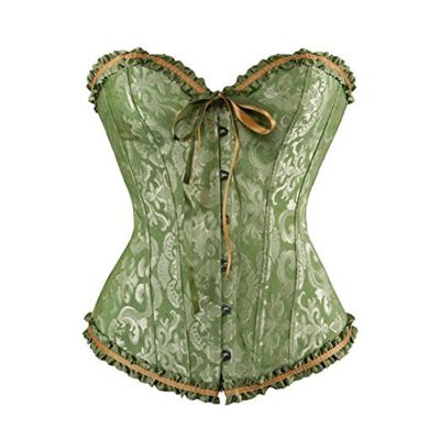 Women's Lace Gothic Corset Bustier with Steel Boning