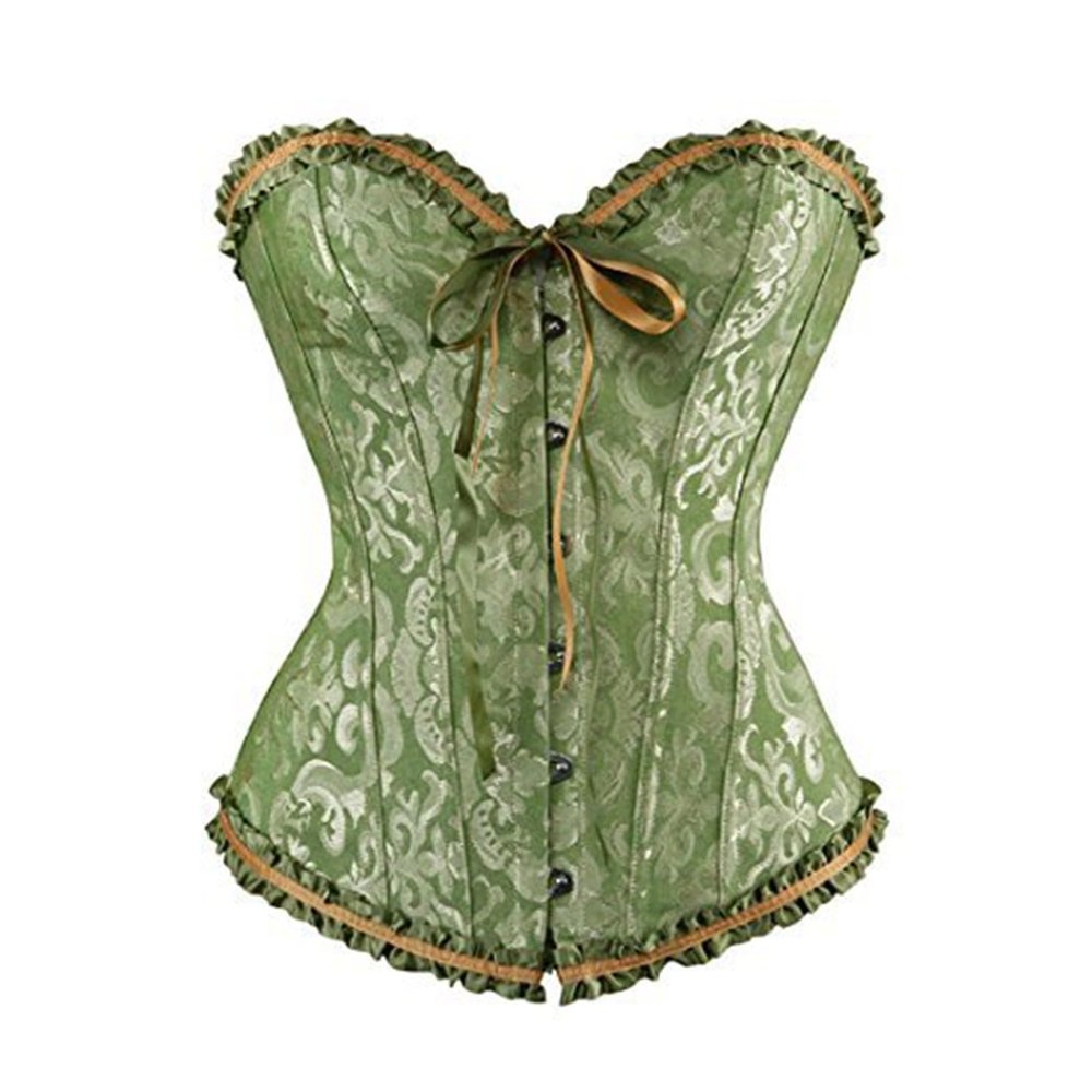 Women's Lace Gothic Corset Bustier with Steel Boning