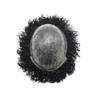 fengqingyunyan0304 Men's Curly Human Hair Toupee, Thin Skin PU Base, Indian Remy Hair System with Knots, 25 mm Curly, 6 x 8 view 3