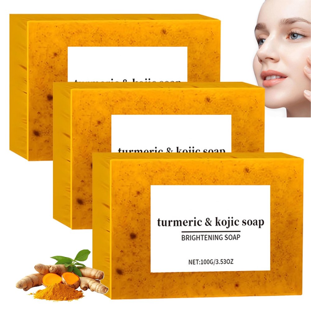 Bellusi Lemon Turmeric Soap, Kojisure Dark Spot & Hyperpigmentation Soap (3 pcs)