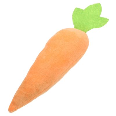 YARNOW Plush Carrot Cat Toy with Catnip Filling, Chew Toy for Indoor Cats