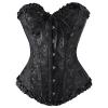 Women's Lace Overbust Corset Shapewear, Black view 1