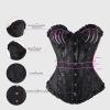 Women's Lace Overbust Corset Shapewear, Black view 2
