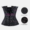 Women's Lace Overbust Corset Shapewear, Black view 4