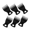 6-Pack Men's Hair Styling Combs with Wide Teeth, Black view 1