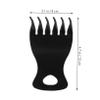 6-Pack Men's Hair Styling Combs with Wide Teeth, Black view 2