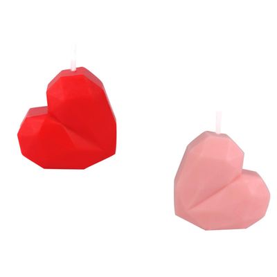 YXFHHY Low-Temperature Massage Candle, 3D Heart Shape, Rose Scented
