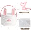 Cute Empty Easter Gift Basket with Gift Bags and Ribbons view 2