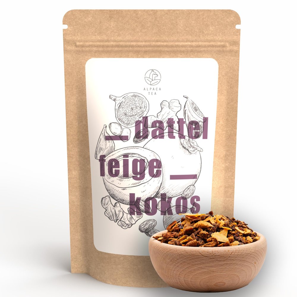 Alpaca Tea | Date Fig Coconut Ginger | Spiced Tea Blend | Loose | Resealable (100 g)