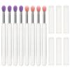 6 Transparent Silicone Lip Brushes with Caps view 1