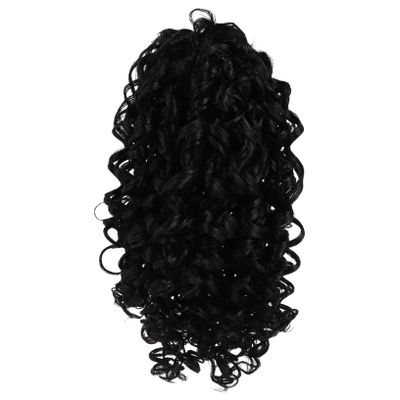 FOMIYES 35 cm Long African Curly Ponytail with Drawstring