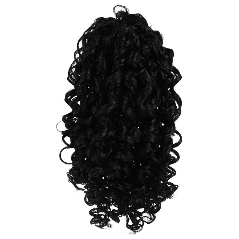 FOMIYES 35 cm Long African Curly Ponytail with Drawstring